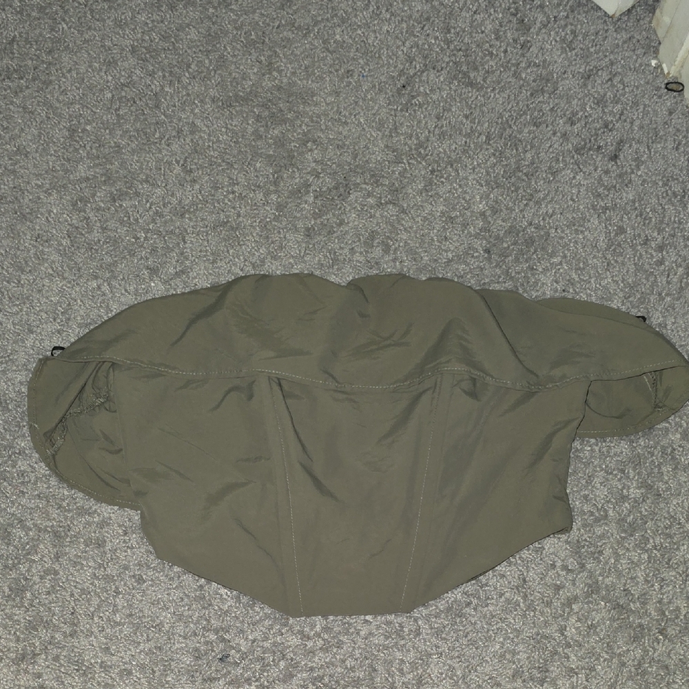 Forever 21 Olive Strapless Corset Top